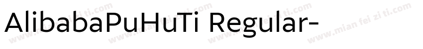 AlibabaPuHuTi Regular字体转换